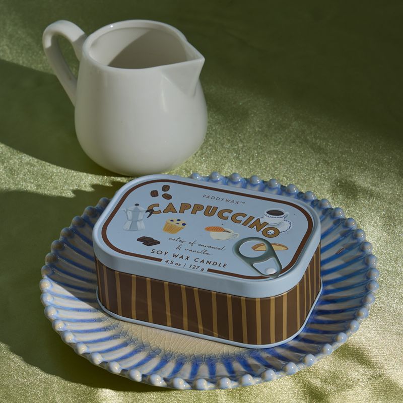 Bistro Cappuccino Embossed Candle