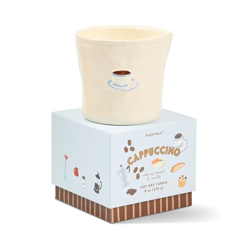 Bistro Cappuccino Embossed Candle