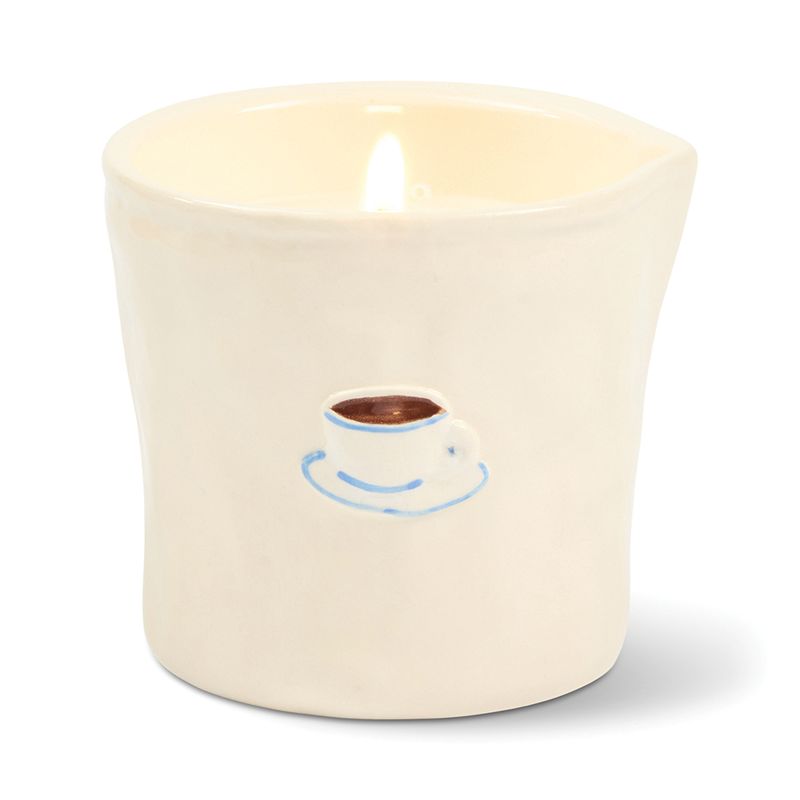 Bistro Cappuccino Embossed Candle