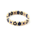 Navy Daisy Tile Bracelet