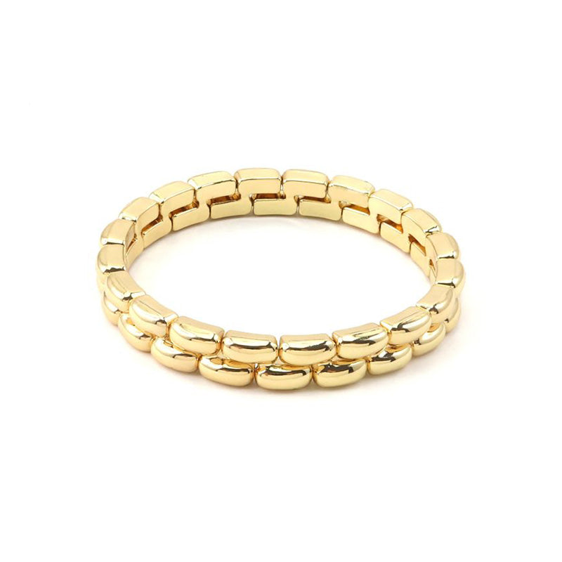 Gold Double Track Bracelet