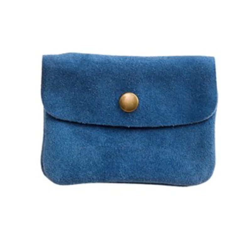 Mini Suede Wallet Blue Jeans