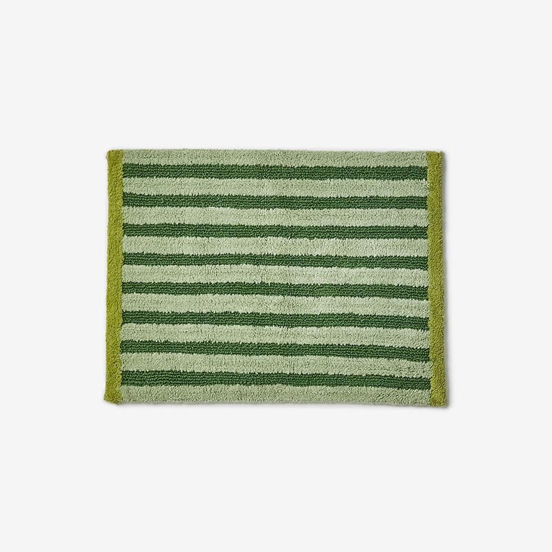 Stripe Reversible Khaki Bath Mat