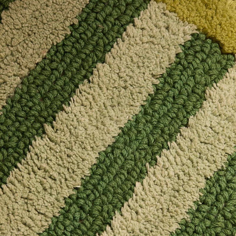 Stripe Reversible Khaki Bath Mat