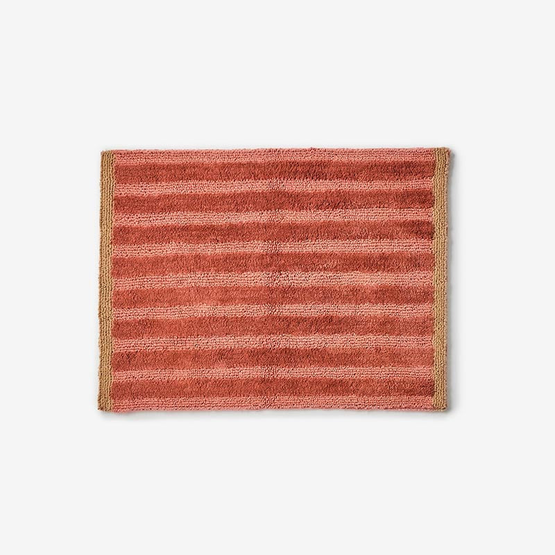 Stripe Reversible Terracotta Bath Mat