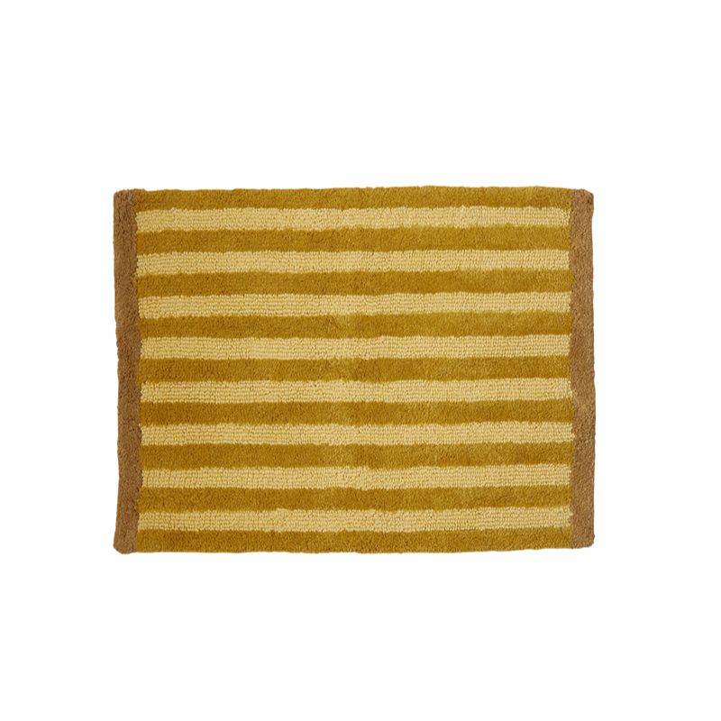 Stripe Mustard Bath Mat