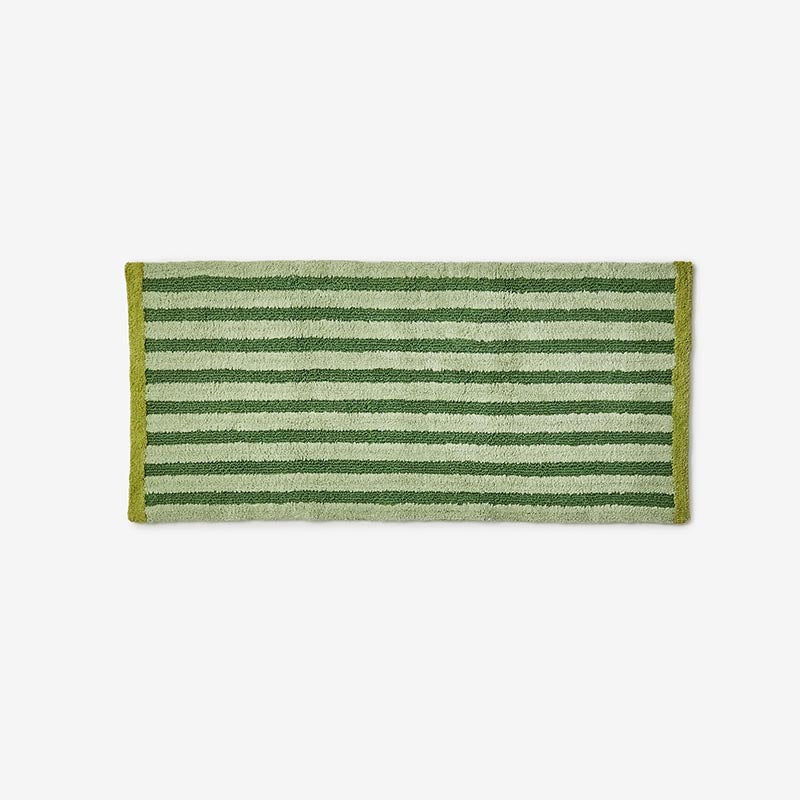 Stripe Reversible Khaki Long Bath Mat