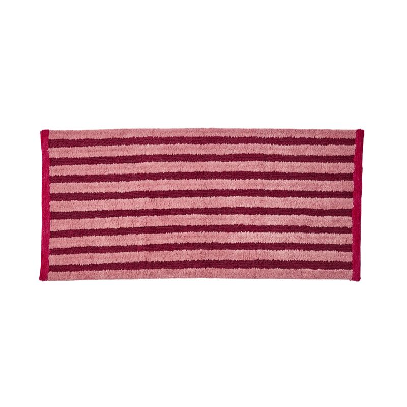 Stripe Burgundy Long Bath Mat