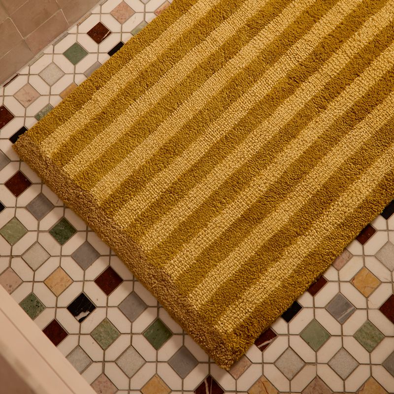Stripe Mustard Long Bath Mat
