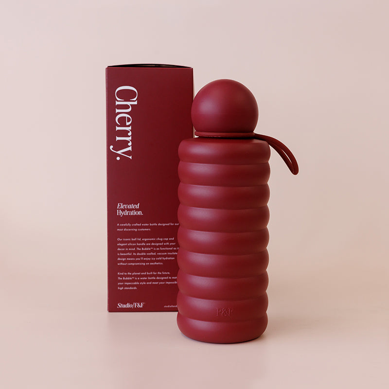 Bubble Water Bottle Cherry 700ml