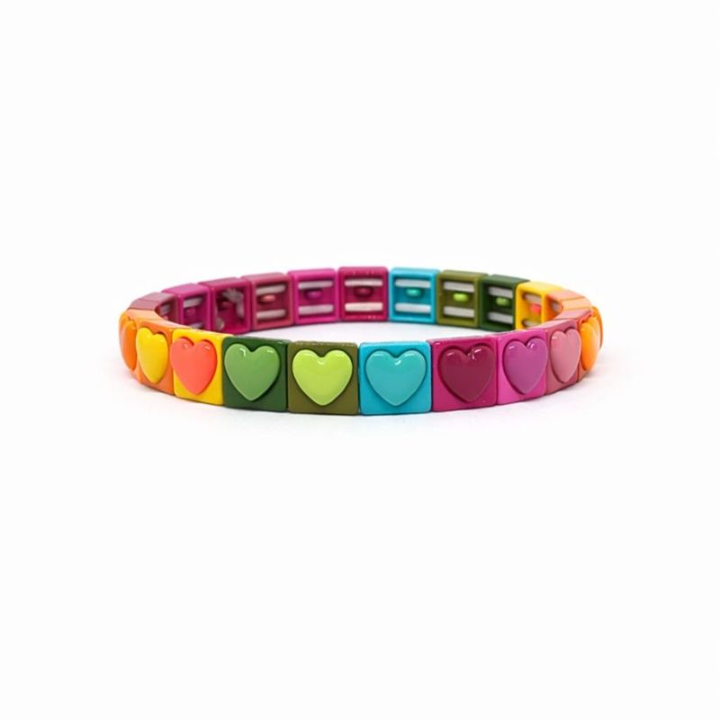 Spring Heart Tile Bracelet