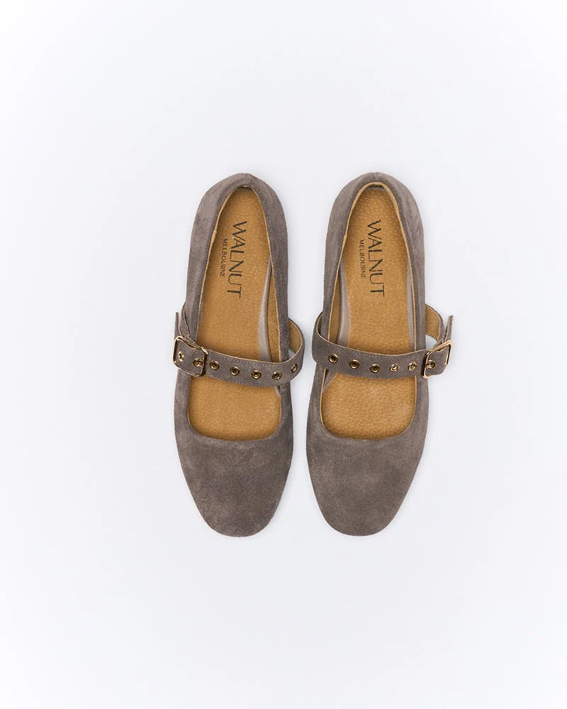 Bianca Leather Ballet Chocolate Suede