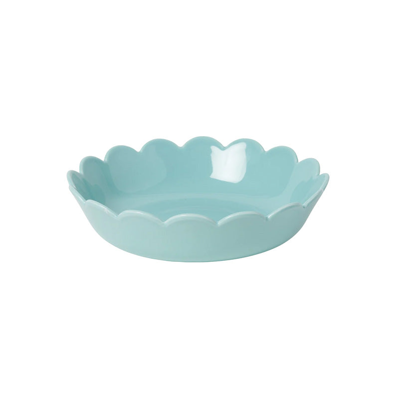 Duck Egg Blue Scallop Large Bowl