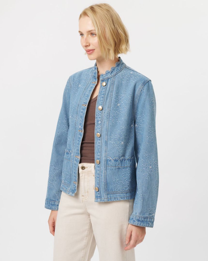 Bonnie Jacket Floral Blue