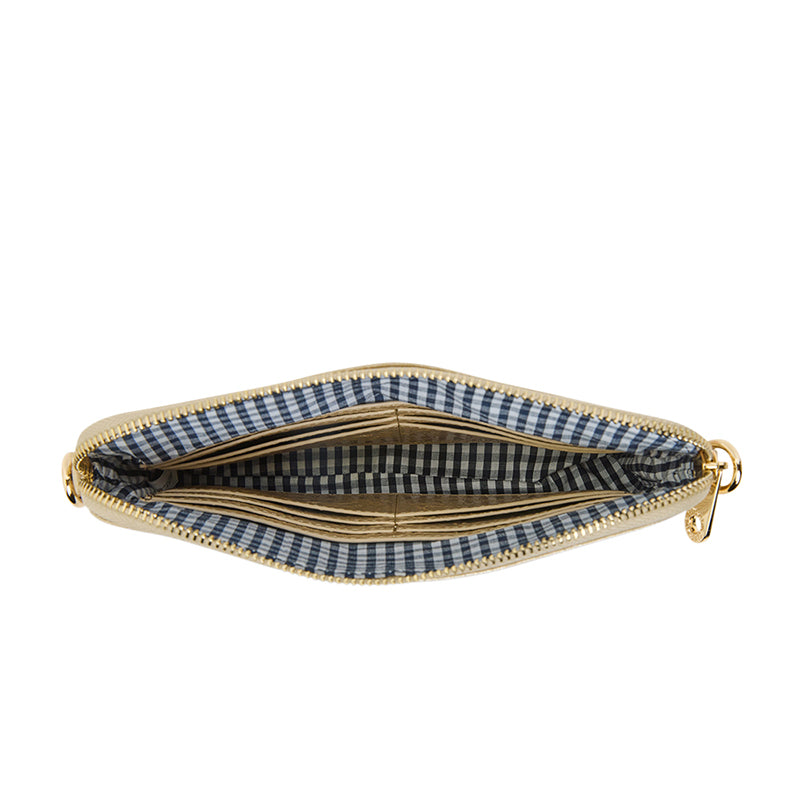 Bowery Wallet/Clutch Light Gold Crinkle