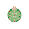 Holly Jolly Ceramic Coaster Merry & Bright