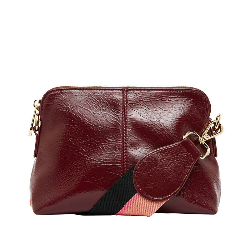 Burbank Crossbody Bag Burgundy Crinkle