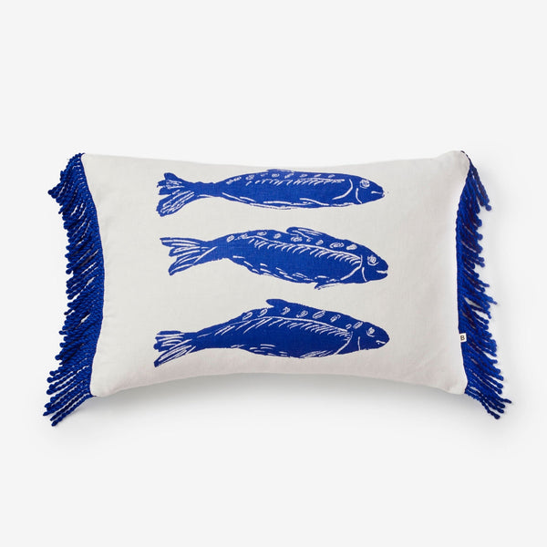Sardines Blue Cushion 60x40cm