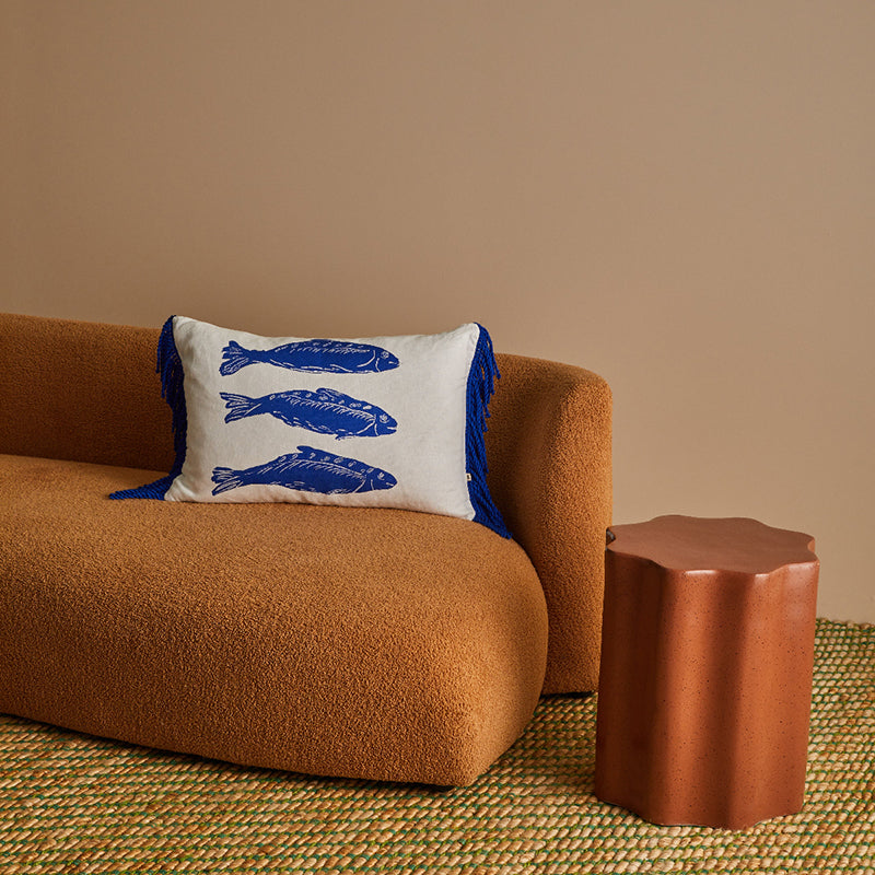 Sardines Blue Cushion 60x40cm