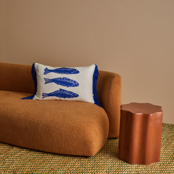 Sardines Blue Cushion 60x40cm
