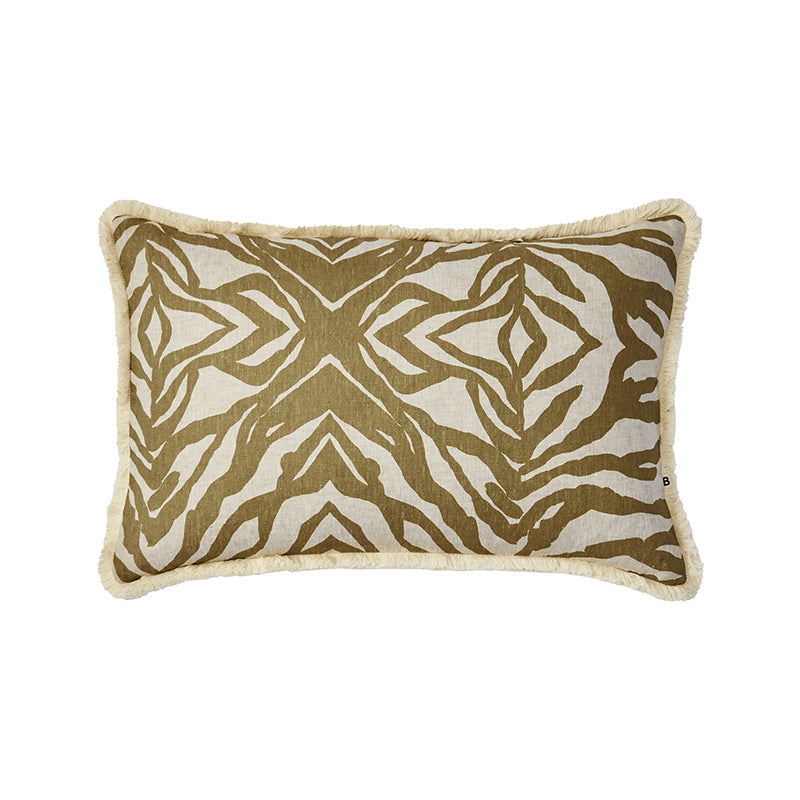Zebra Olive Cushion 60x40cm