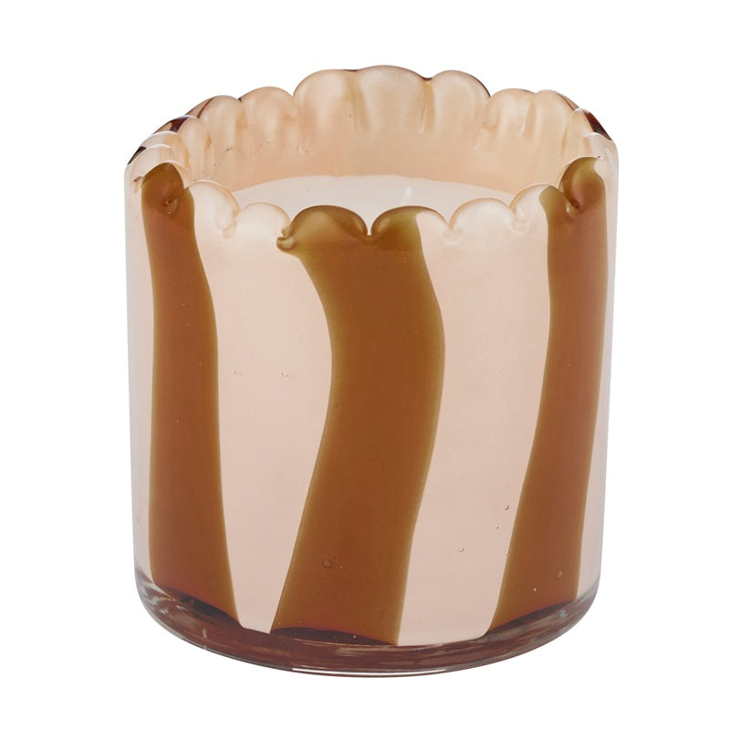 Billie Glass Candle Mustard/Rose