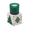 Holiday Merry Box Balsam & Fir Green Glass Candle