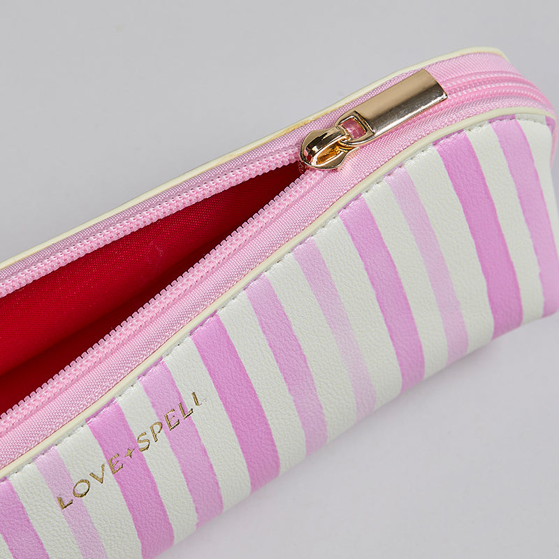 Pencil/Make Up Case Pink Stripe