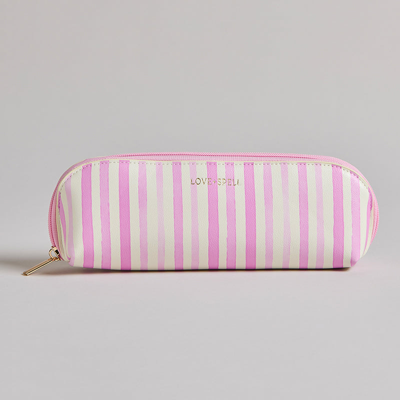 Pencil/Make Up Case Pink Stripe