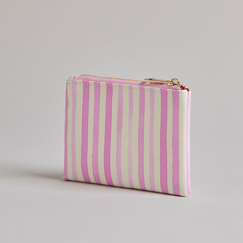 Mini Pouch/Coin Purse Pink Stripe