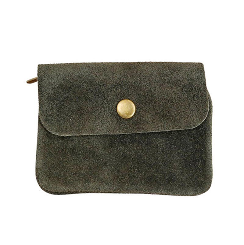 Mini Suede Wallet Khaki