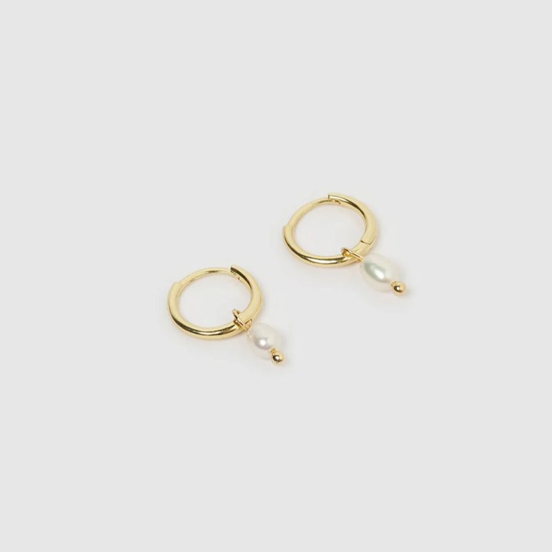 Cordelia Pearl Earrings Gold