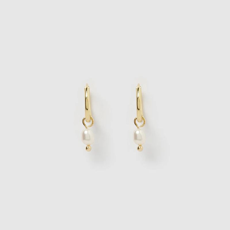Cordelia Pearl Earrings Gold