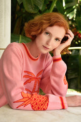 Palm Before The Storm Sweater Pink