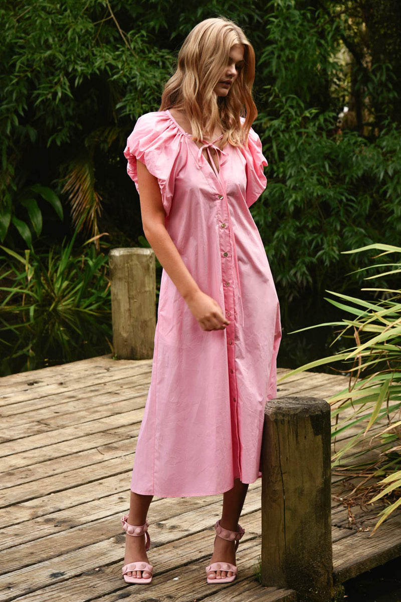 Gather This Dress Pink