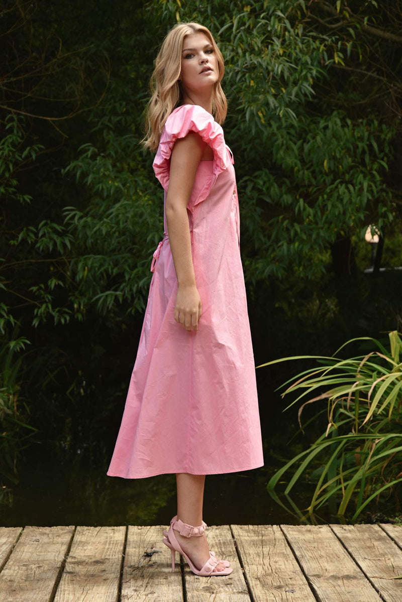 Gather This Dress Pink