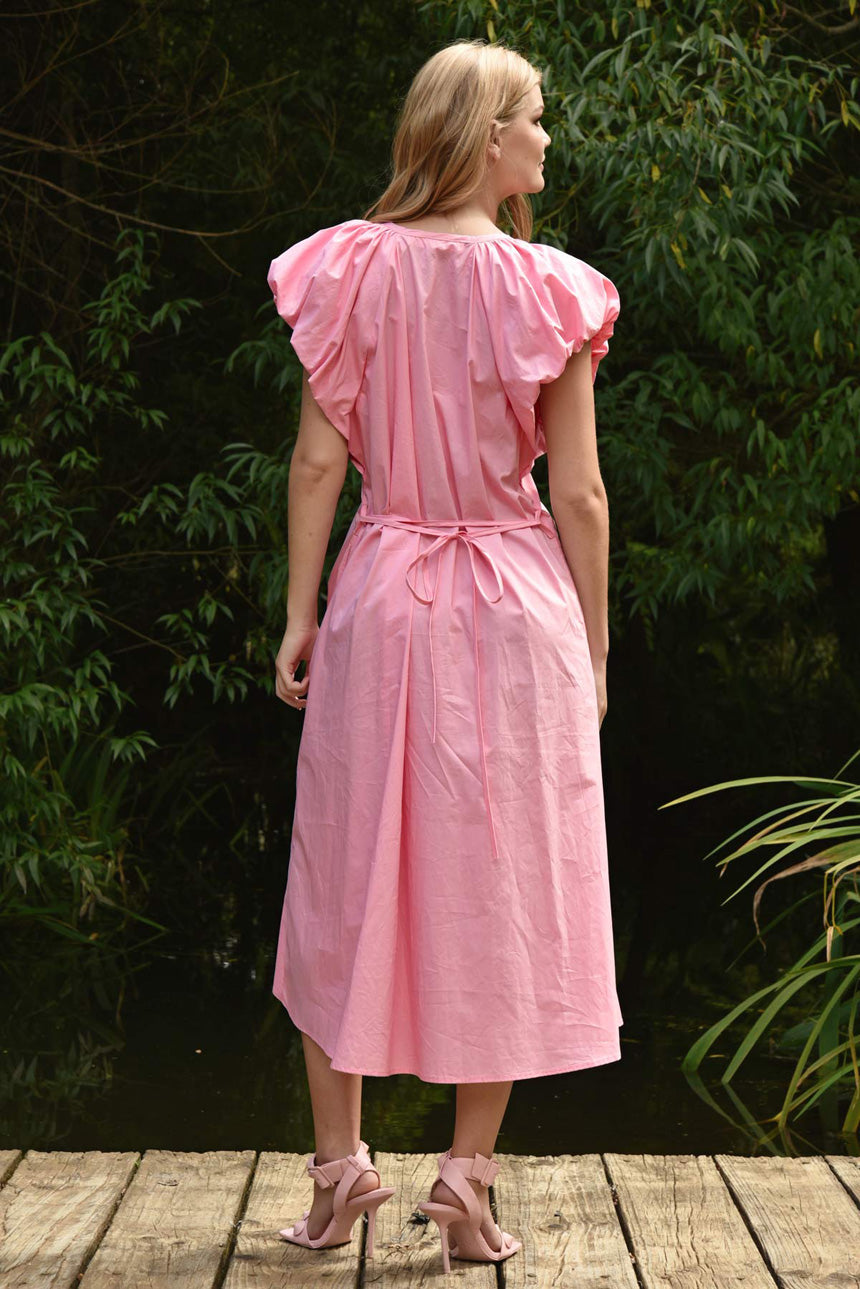 Gather This Dress Pink