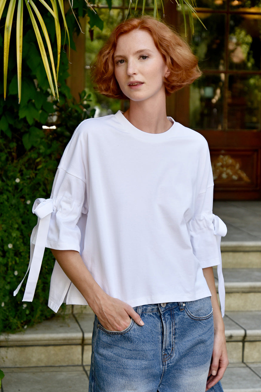 Tied Up All Day T-Shirt White