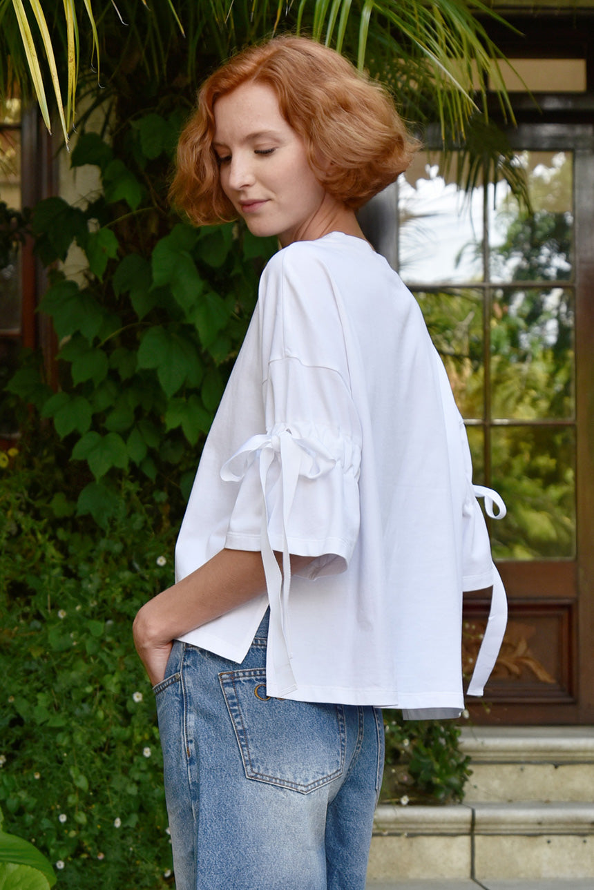 Tied Up All Day T-Shirt White