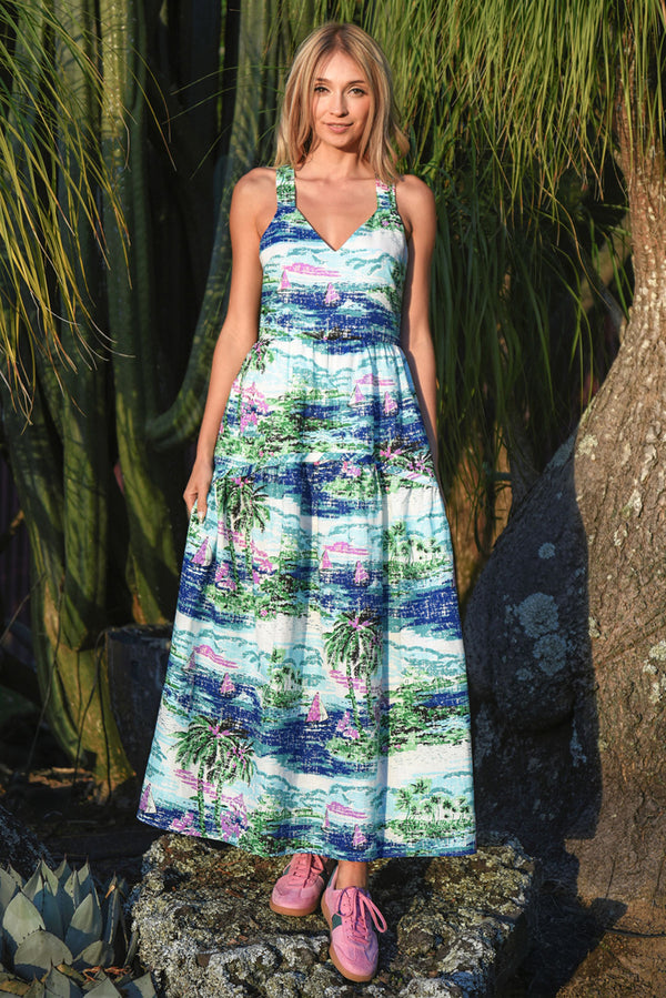 Bow-Nanza Dress Blue
