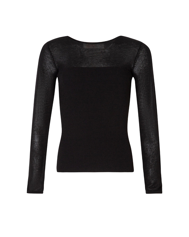 A Little Knit Top Black