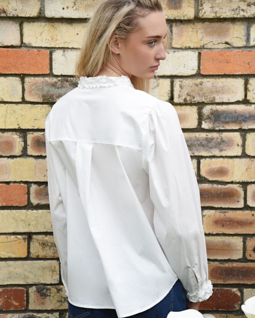 Pressed For Frill Shirt White