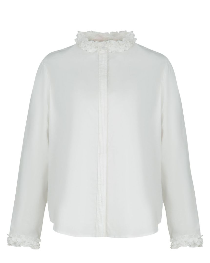 Pressed For Frill Shirt White