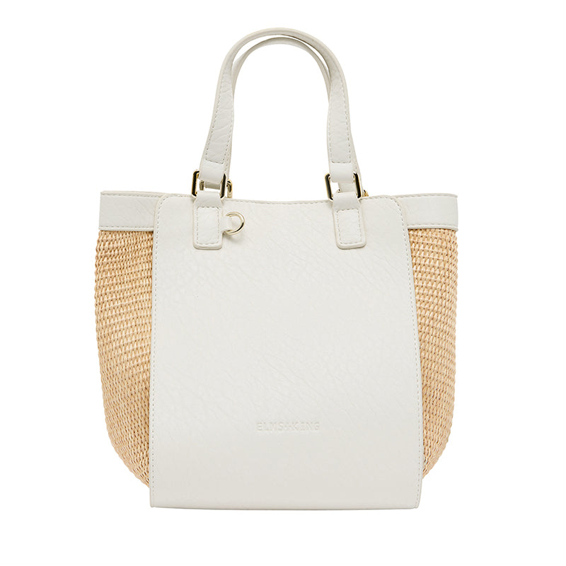 Carnegie Tote Bag Chalk/Natural Weave