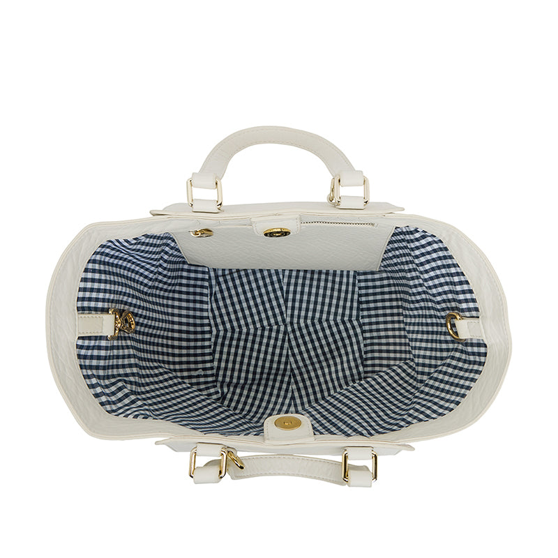 Carnegie Tote Bag Chalk/Natural Weave
