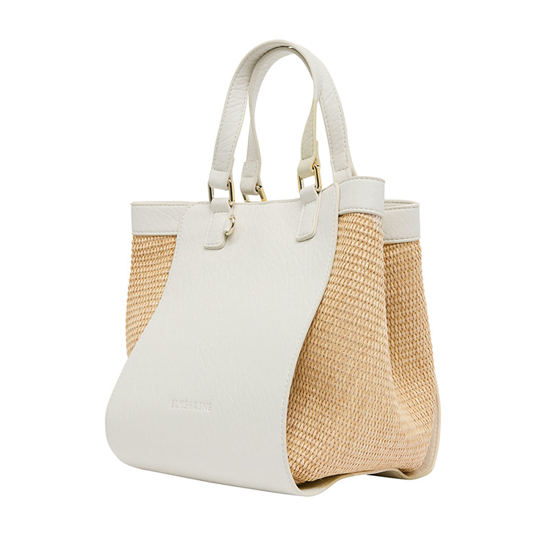 Carnegie Tote Bag Chalk/Natural Weave