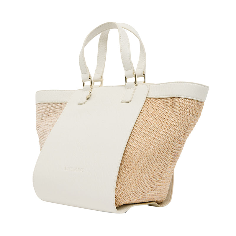 Carnegie Tote Bag Chalk/Natural Weave