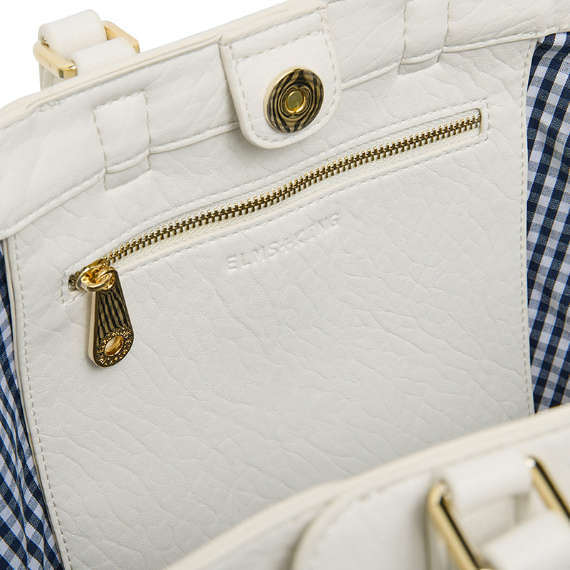 Carnegie Tote Bag Chalk/Natural Weave