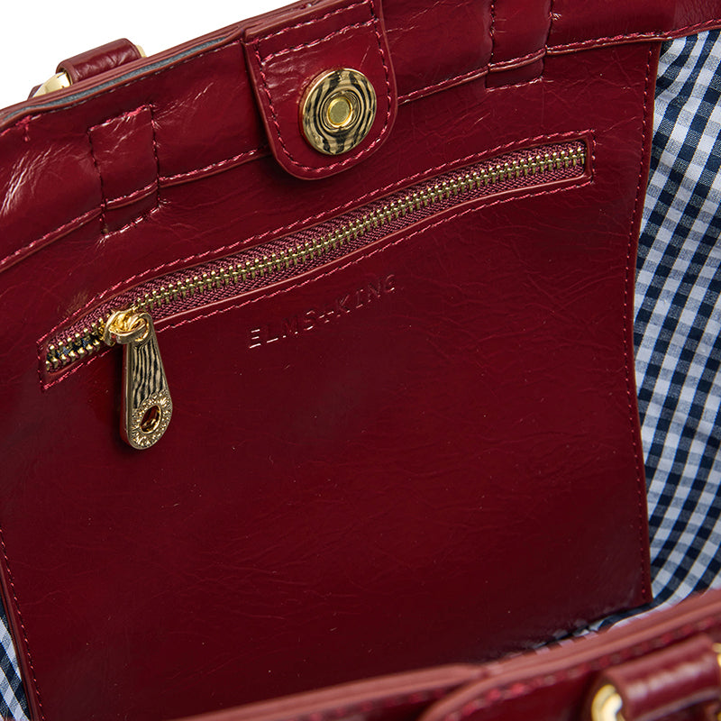 Carnegie Tote Bag Burgundy/Coco