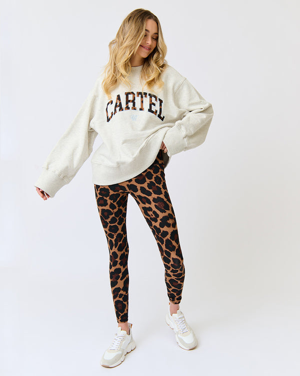 Bronwyn Sweater Oat Marle/Leopard